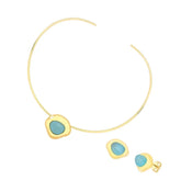 CONJUNTO CURVAS DOURADO COM ARO FINO
